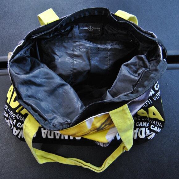Robin Ruth Canada Shoulder Bag Black Yellow - Picture 7 of 8